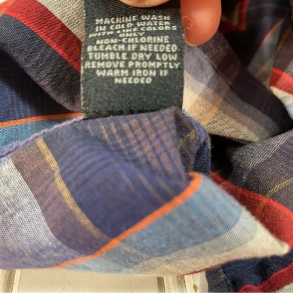 Buckle Black Button Up Shirt‎ Men Small Long sleeve Slim Fit Plaid - Picture 10 of 12